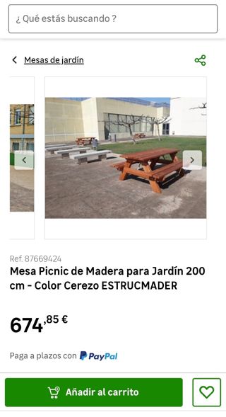 MESA PICNIC IDEAL PARCELA