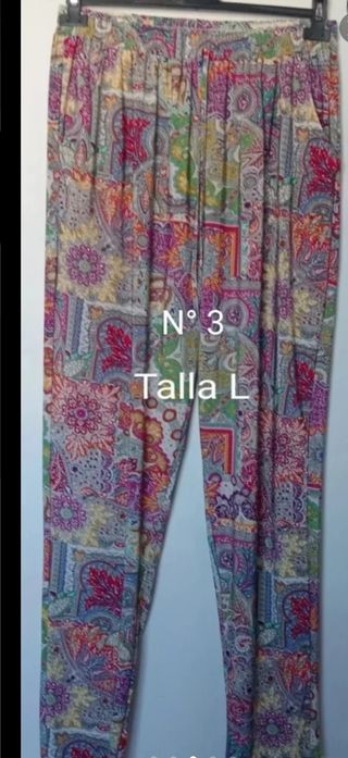 4 Pantalones estampados Talla L