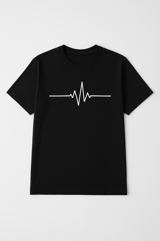 Camiseta negra minimalista talla M