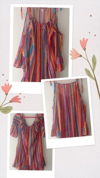 Lote M Vestidos y falda estampados