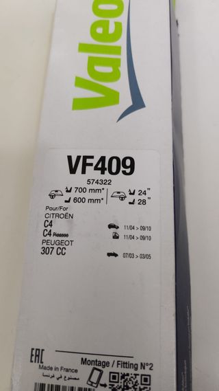 Escobillas Valeo Silencio VF409