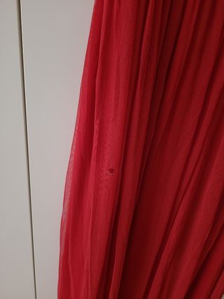 Vestido fiesta rojo con pedrería