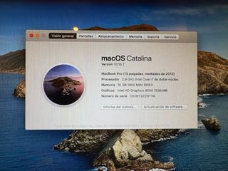 MacBook Pro 13" i7 2,9 GHz 16 GB Ram 256 SSD(2012)