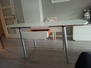 Mesa extensible blanca - cocina