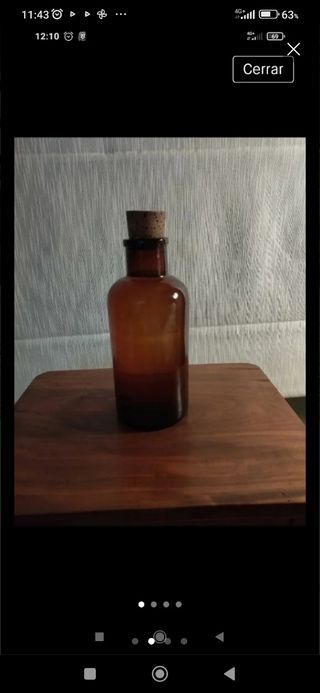 3 Botellas ámbar antiguas. 1x8€ las 3x15€