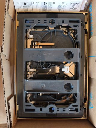 Placca Geberit Sigma 21 Vetro nero e ottone