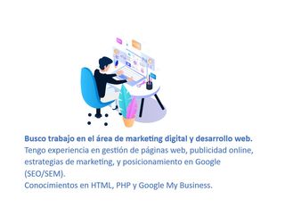 Busco trabajos en informática, publicidad, Google,