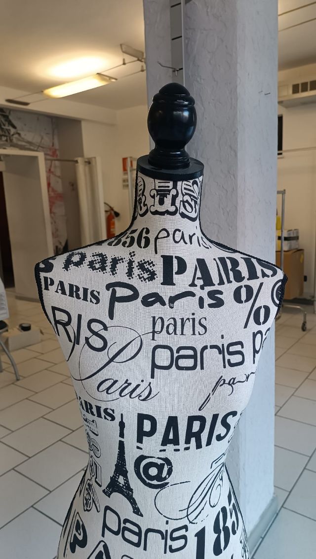 Manichino Paris - Tessuto Beige&Nero