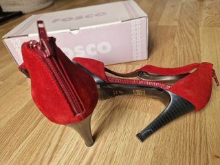 Zapatos Fosco rojos tacón alto talla 37