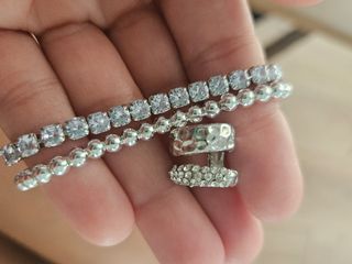 Pulseras y pendientes plata