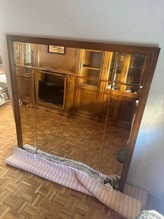 Espejo salón grande madera maciza