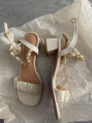 Sandalias blancas ceremonia 23,5cm