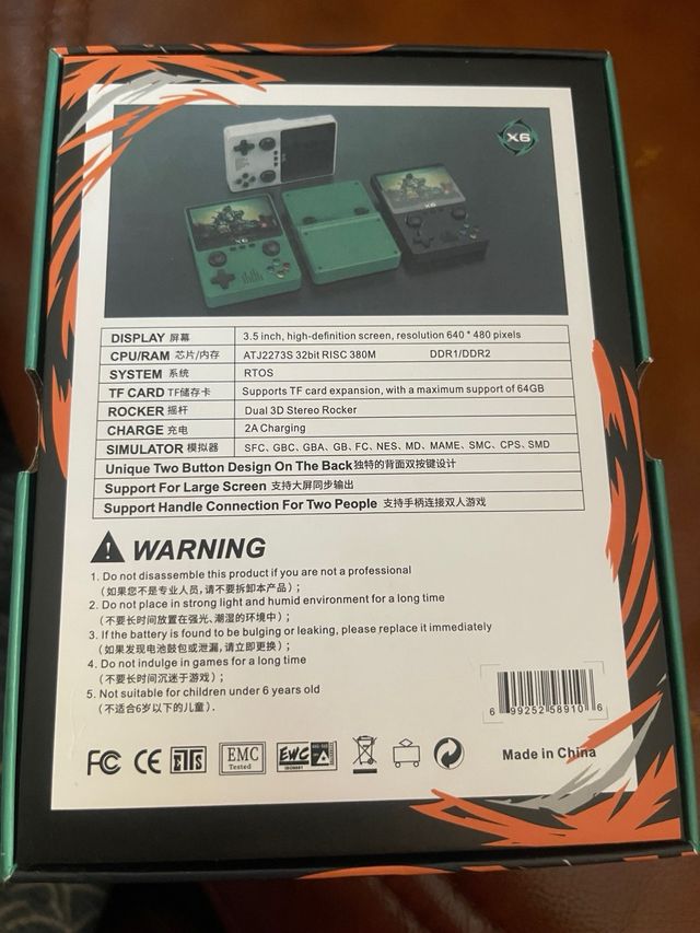 Consola X6 - Pantalla 640x480