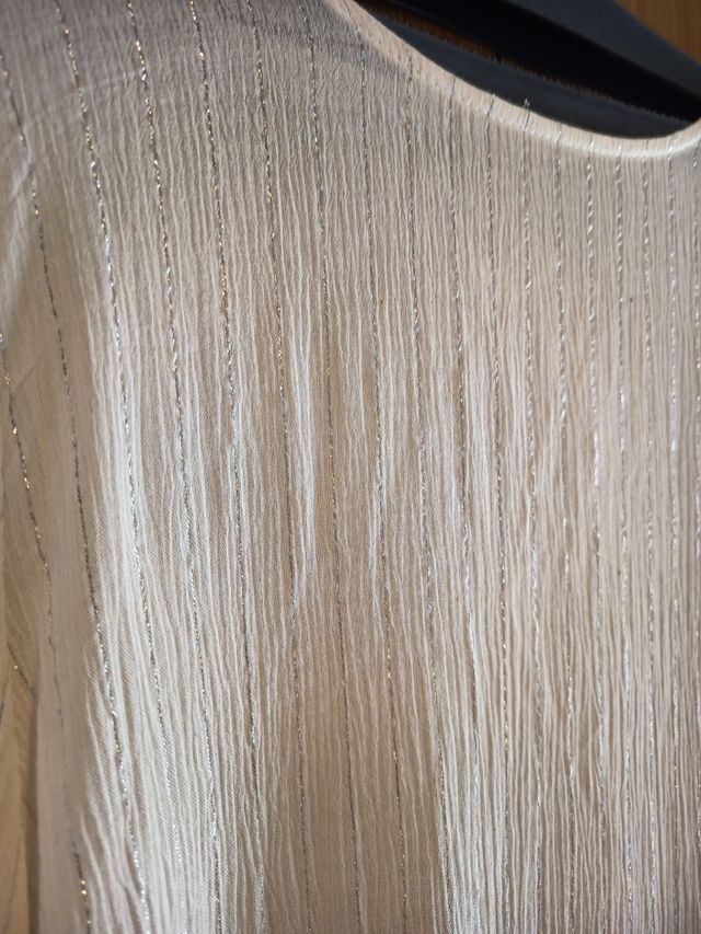 Blusa fiesta blanca y negra