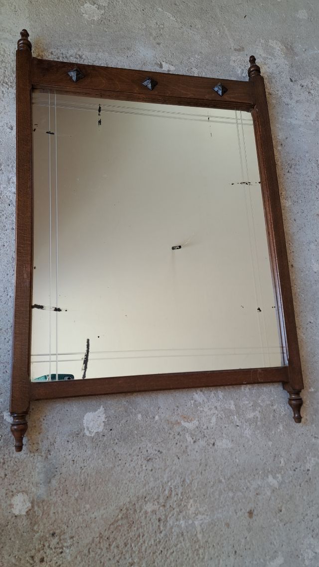 Espejo antiguo de madera