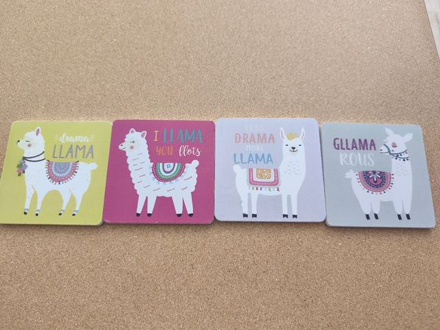 4 posavasos llamitas - Decoración