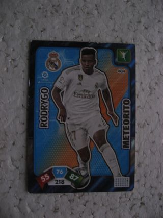 cromo Adrenalyn fútbol Real Madrid 404 Rodrygo 19