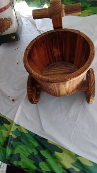 Maceta Bicicleta Madera