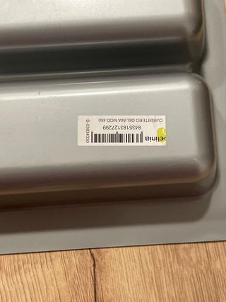 3 Bandejas plástico gris para cubiertos