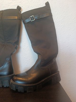 Botas negras plataforma mujer talla 38