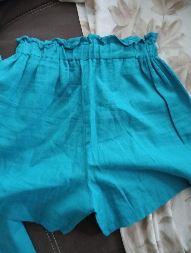 Completo lino turchese tg. unica