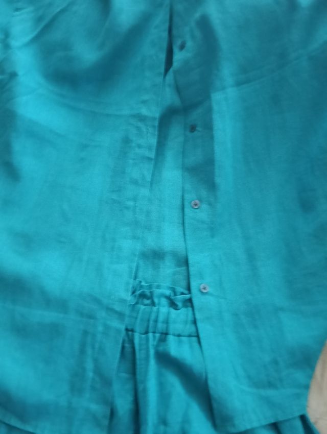 Completo lino turchese tg. unica