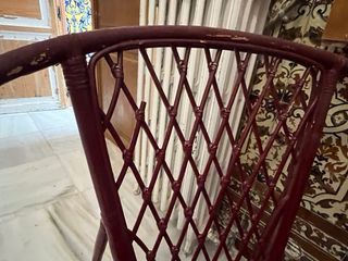 Conjunto mimbre: 2 sillas + mesa