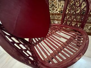 Conjunto mimbre: 2 sillas + mesa