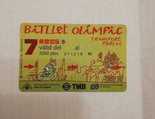 4 Tickets transporte público Barcelona'92.
