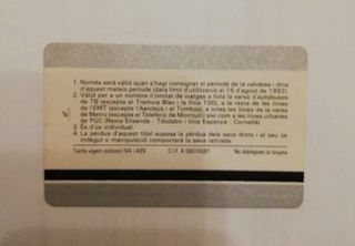 4 Tickets transporte público Barcelona'92.