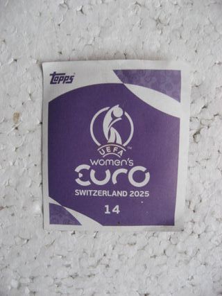 cromo fútbol Euro 2025 mujeres 14 escudo Bélgica