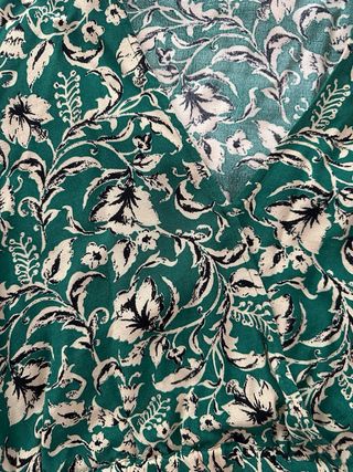 Blusa Zara verde estampada