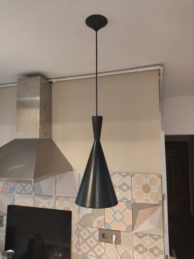 2 Lámparas techo - metal negro