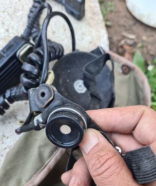 Auricular radio militar vintage.