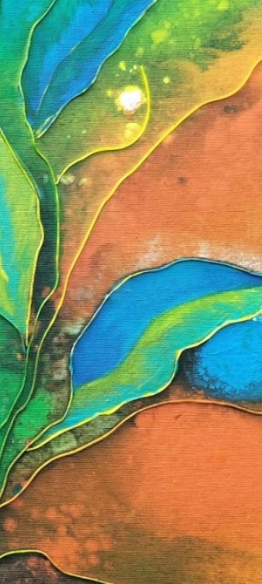 CUADRO PINTADO CON ACRÍLICOS  "SELVA"