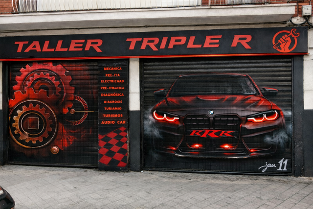 Decorador persiana graffiti industrial