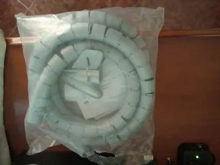 Cable organizador espiral 152cm gris