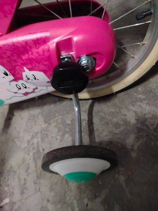 Bicicleta infantil Decathlon 14" rosa