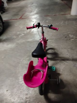 Bicicleta infantil Decathlon 14" rosa