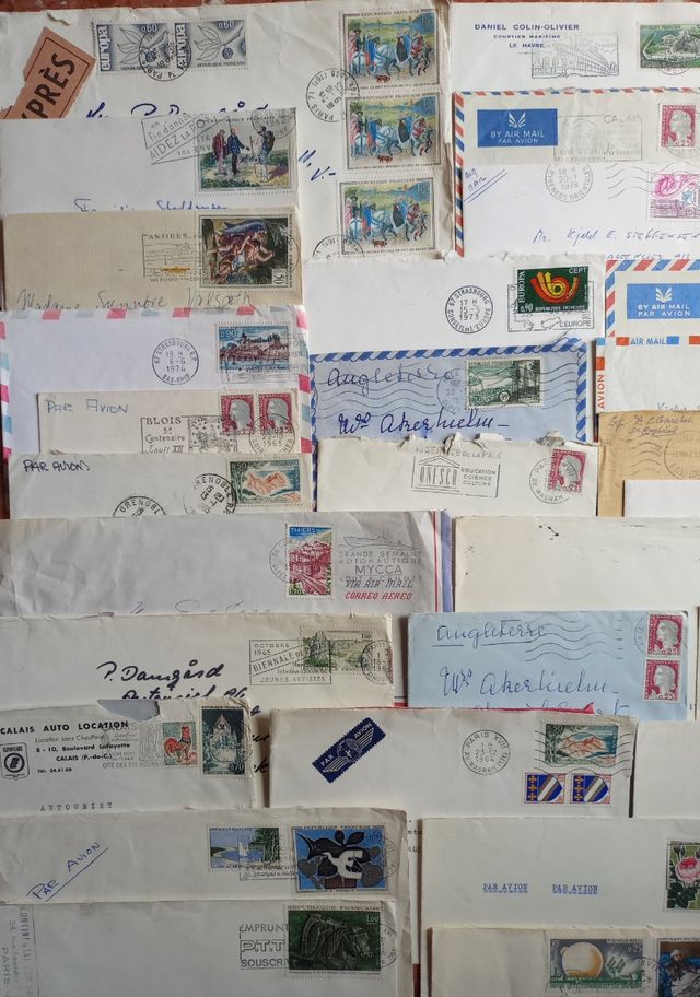 50 Cartas Francia antiguas y modernas 1900/60 apro