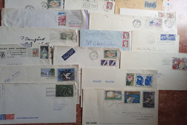 50 Cartas Francia antiguas y modernas 1900/60 apro