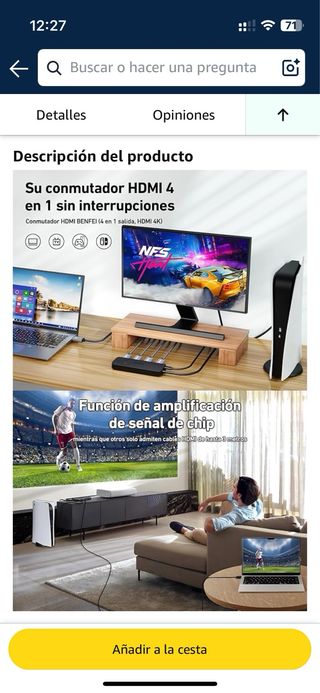 Conmutador HDMI Benfei 4x1