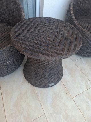Juego de sillones de mimbre