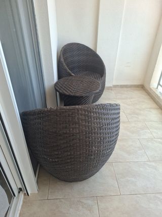 Juego de sillones de mimbre