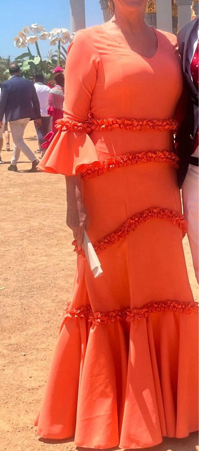 Vestido Flamenca coral