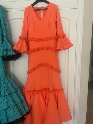 Vestido Flamenca coral