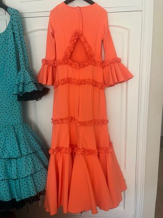 Vestido Flamenca coral