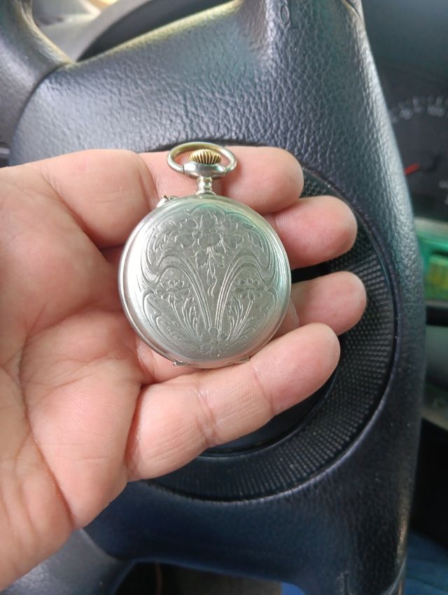 Reloj Bolsillo Antiguo Plata