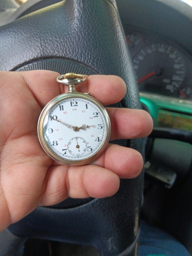 Reloj Bolsillo Antiguo Plata