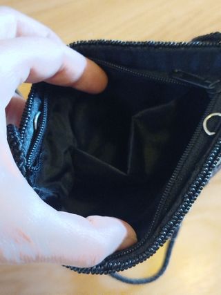 Bolso fiesta negro, plata y dorado